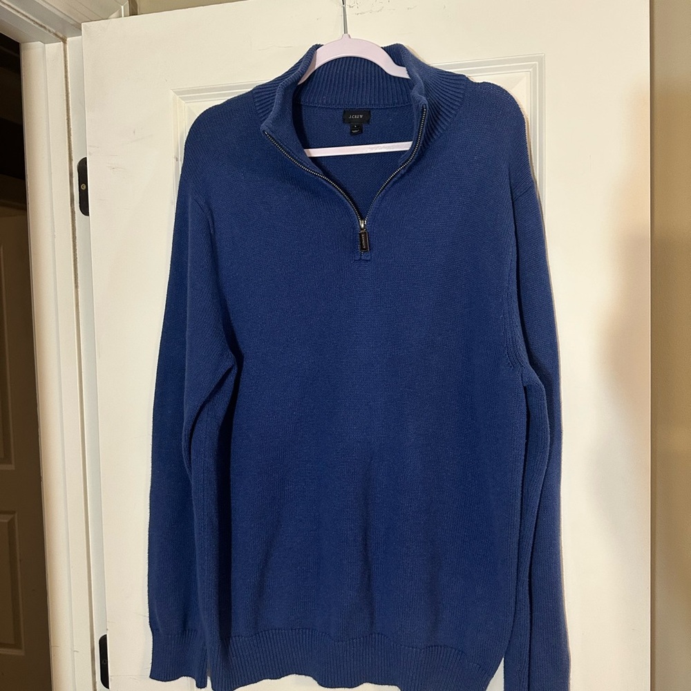 Men’s Blue Quarter Zip Sweater